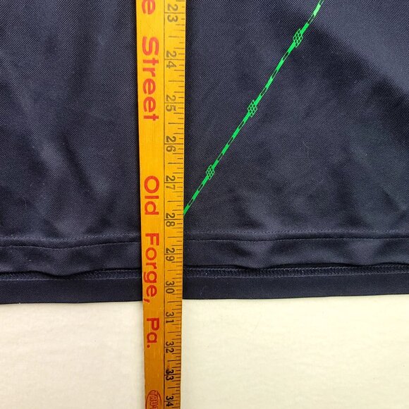 Izod Golf Mens XL Polo Shirt Argyle Pattern Navy Blue Green Country Club - Picture 9 of 9